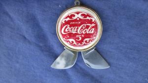 rare VTG COLONIAL USA Cigar Cutter 2 Blade Knife 5 Cents Coca Cola