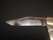 VINTAGE QUEEN RAWHIDE SERIES 4200 USA 440 STAINLESS TRAPPER KNIFE 82