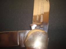 VINTAGE QUEEN RAWHIDE SERIES 4200 USA 440 STAINLESS TRAPPER KNIFE 82