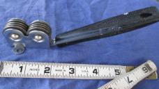 Vtg EKCO USA Black Pull Through Knife Blade Sharpener