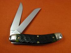 Great Eastern Cutlery GEC Swamp Green Jigged Bone Bayou Trapper Knife 1 of 486 NIT USA Made 888222