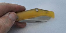 Spanish Clasp Knife Hand made New Sheepfoot blade marked Palles Solsona 4" Closed Light Weight