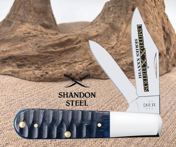 Case XX Knives Barlow Limited Edition Gator Ocean Blue Bone 53981 Pocket Knife