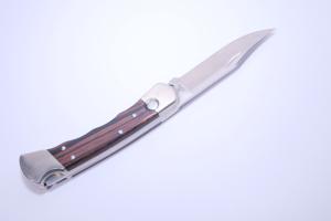 Buck Switchblade Auto Knife Wood Handles Semi Functional Latching Issues