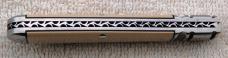KRoo Fancy Jack 3.75" Closed with Ivory Paper Micarta Covers And Lambs Foot Blade (1)