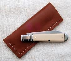 KRoo Fancy Jack 3.75" Closed with Ivory Paper Micarta Covers And Lambs Foot Blade (1)