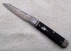 KRoo DragonFly Black Beauty  4.00" Closed with Black Linen Micarta Covers And Sheep Foot Blade (3)