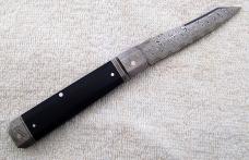 KRoo DragonFly Black Beauty  4.00" Closed with Black Linen Micarta Covers And Sheep Foot Blade (3)