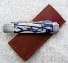 K'Roo DragonFly 4.00" Closed with Mammoth Tusk Ivory Covers And Sheep Foot Blade (5)