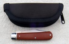 T.A. Davison Clip Jack #2418 3.875" with Natural Canvas Micarta Covers And Todd's Clip Blade (6)