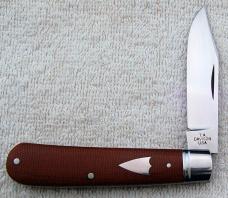T.A. Davison Clip Jack #2418 3.875" with Natural Canvas Micarta Covers And Todd's Clip Blade (6)