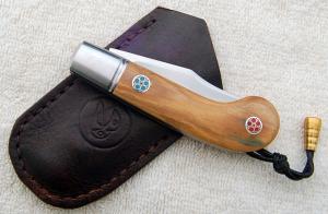 Vincenzo Balistreri Saddlehorn 4.00" Closed with Mammoth Ivory Covers And Clip Blade (9)