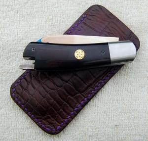 Vincenzo Balistreri Native Tail-Lock 3.75" Closed with Buffalo Horn Covers And Sheep Foot Blade (12)