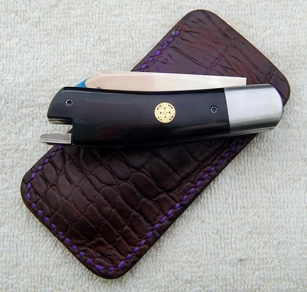 Vincenzo Balistreri Native Tail-Lock 3.75" Closed with Buffalo Horn Covers And Sheep Foot Blade (12) Vincenzo Balistreri Native Tail-Lock 3.75" Closed with Buffalo Horn Covers And Sheep Foot Blade (12)