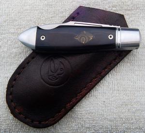 Vincenzo Balistreri Bullet Head Easy Open 3.75" with Buffalo Horn Covers And Spearpoint Blade (13)