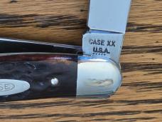 Vintage Case XX USA 64047 P 5 Dots 1975 4 Blade Stockman Knife Deep Cherry Red Bone Handle