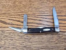 Vintage Case XX USA 64047 P 5 Dots 1975 4 Blade Stockman Knife Deep Cherry Red Bone Handle