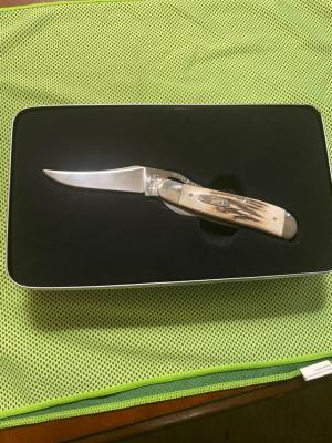 2000 Case Russlock Vintage Stag in the Tin