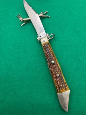 Large 12 3/4” FILLI Olivetto Deer Foot Knife