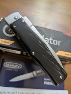 Mikov 241 Predator Leverlock Dagger Blade Buffalo Horn Automatic Knives 3.75" Polished