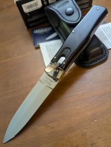 Mikov 241 Predator Leverlock Dagger Blade Buffalo Horn Automatic Knives 3.75" Polished