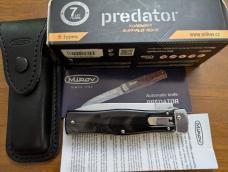 Mikov 241 Predator Leverlock Dagger Blade Buffalo Horn Automatic Knives 3.75" Polished