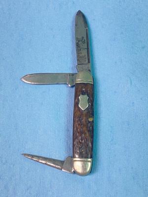 Vintage 3-Blade Pocket Knife – Likely Utica Cutlery Co. – Utica, New York