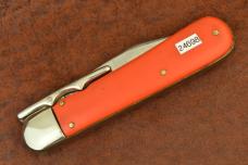 VINTAGE SCHRADE WALDEN 1950-1972 RED DELRIN SWING GUARD SWITCH BLADE KNIFE (24698)