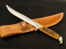 Rare CASE XX/USA Transition 2nd Cut Stag Thick Matched Handles 9” Overall Extremely Rare in Box,MINT