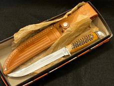 Rare CASE XX/USA Transition 2nd Cut Stag Thick Matched Handles 9” Overall Extremely Rare in Box,MINT