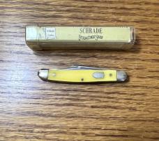 VINTAGE '57-'73 SCHRADE WALDEN NY USA 808Y POCKET KNIFE & VIEW TUBE BOX