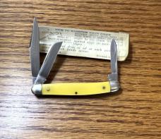 VINTAGE '57-'73 SCHRADE WALDEN NY USA 808Y POCKET KNIFE & VIEW TUBE BOX