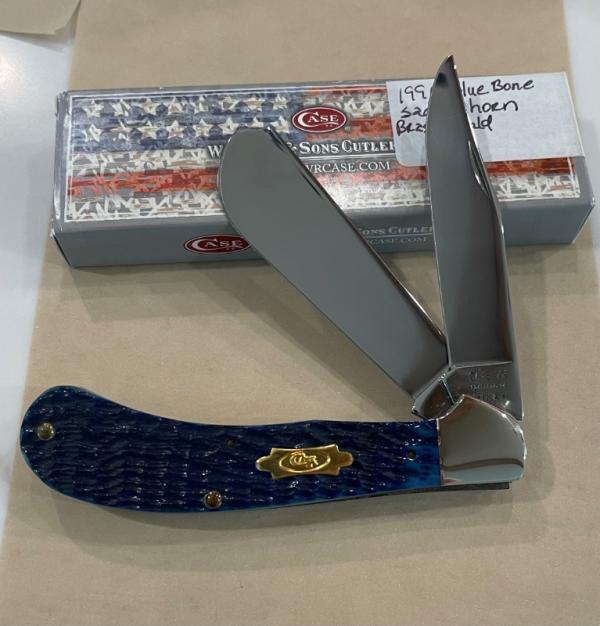 Case XX 1991 Large Blue BN Saddlehorn with brass shield