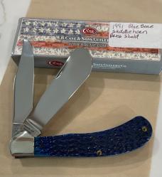 Case XX 1991 Large Blue BN Saddlehorn with brass shield