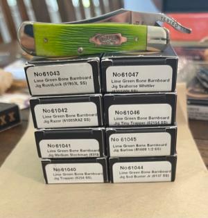 Case 2024 Lime Green Barnboard BN 8 pc complete set