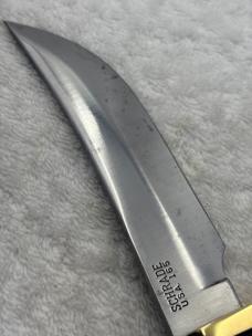 Schrade Old Timer 165 Woodsman Fixed Blade Sheath Knife Made In USA (#16)