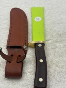 Schrade Old Timer 165 Woodsman Fixed Blade Sheath Knife Made In USA (#16)