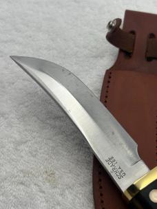 Schrade Old Timer 165 Woodsman Fixed Blade Sheath Knife Made In USA (#16)