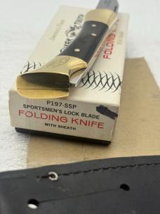 Case XX 1977 Shark Tooth P197-SSP Sportsmen's Lock Back Folding Knife NIB Made In USA