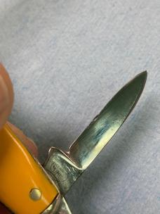 Vintage Remington UMC 3-Blade Whittler Pocket Knife – Yellow scales – 3⅜" Closed