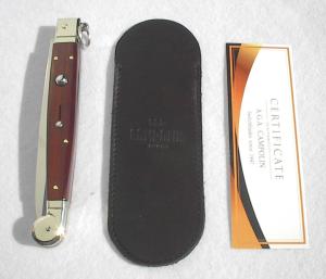 NEW AGA CAMPOLIN 12" ITALIAN SICILIANO FIGHTING KNIFE EXOTIC COCOBOLO WOOD 4 MIL BLADE N/S BOLSTERS