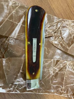GEC NORTHFIELD UN-X-LD 235120L ANTIQUE AUTUMN NATURAL BONE KNIFE SPECIAL ASSEMBLY 1 OF 37 PRODUCED