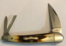 New without box Case Green Stag Seahorse Whittler with blue scroll