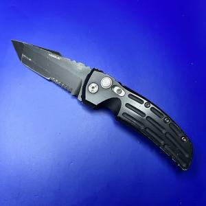 Hogue Knives EX-A01 Automatic Knife Tanto Point Black Aluminum