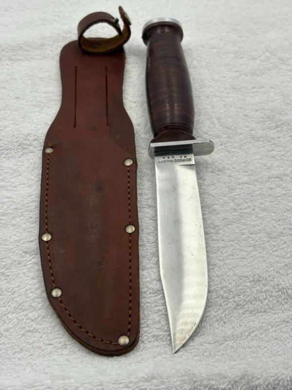 Schrade Walden Vintage H-15 Fixed Sheath Knife Made In USA Excellent Condition (#17)