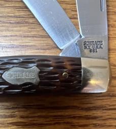  VINTAGE '74-'86 SCHRADE NY USA 881 POCKET KNIFE & VIEW TUBE BOX - NOS