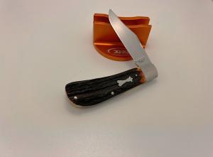 SACRED BEAR "TORY UTT" CUSTOM AMBER STAG LANNY'S CLIP CPM 154 KNIFE