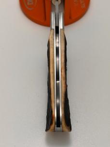 SACRED BEAR "TORY UTT" CUSTOM AMBER STAG LANNY'S CLIP CPM 154 KNIFE
