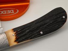 SACRED BEAR "TORY UTT" CUSTOM AMBER STAG LANNY'S CLIP CPM 154 KNIFE
