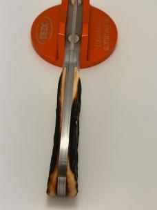 SACRED BEAR "TORY UTT" CUSTOM AMBER STAG LANNY'S CLIP CPM 154 KNIFE